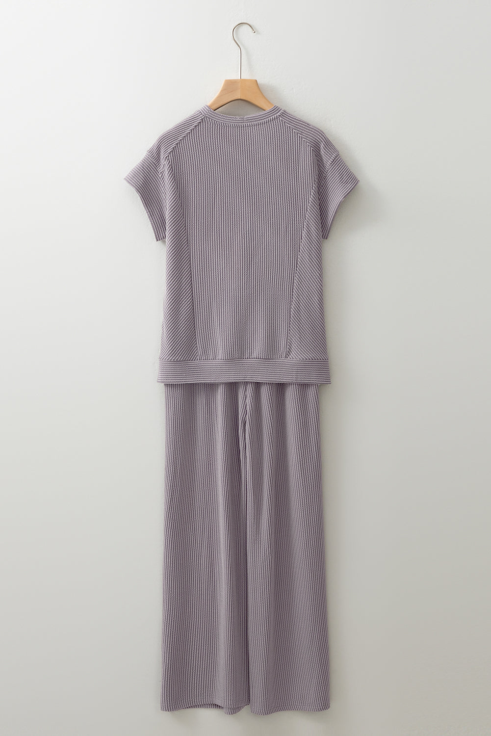 Leilany Corded Knit Short Sleeve Set