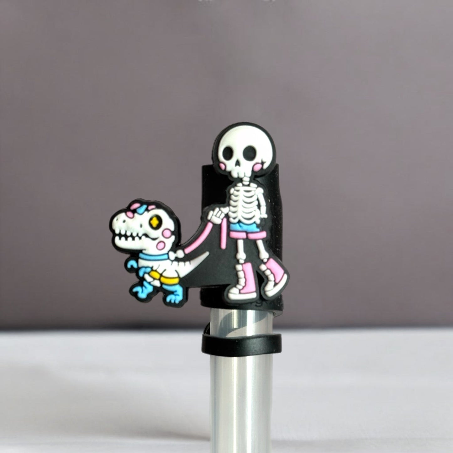 Cute Skelly Straw Topper
