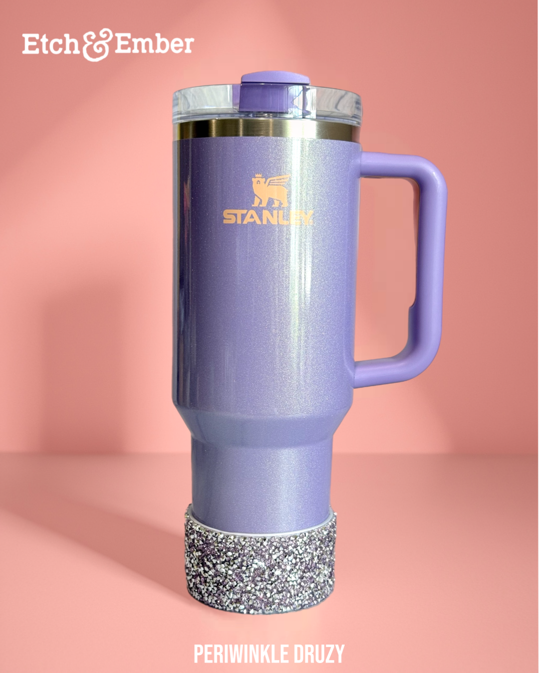 Periwinkle Druzy BLING Tumbler Boot -fits 40oz New!