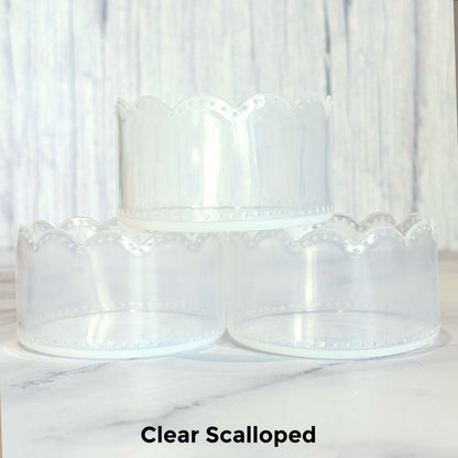 Clear Scalloped Tumbler Boot