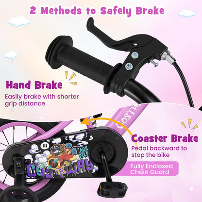12 Inch Kids Bike for 3-4 Years Old Sport Bicycle with Adjustable Handlebar and Saddle-12 inches