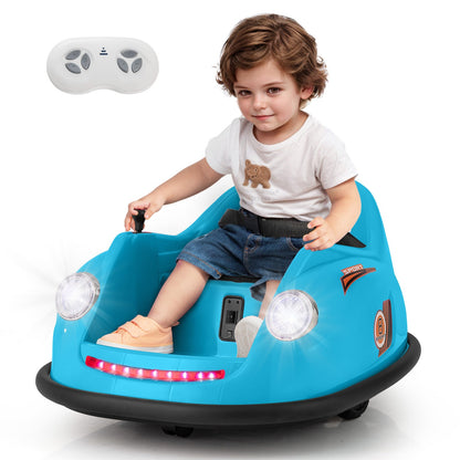 12V Electric Kids Ride on Bumper Car Battery Powered Bumping Car with Remote Control-Blue