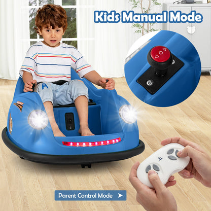 12V Electric Kids Ride on Bumper Car Battery Powered Bumping Car with Remote Control-Navy