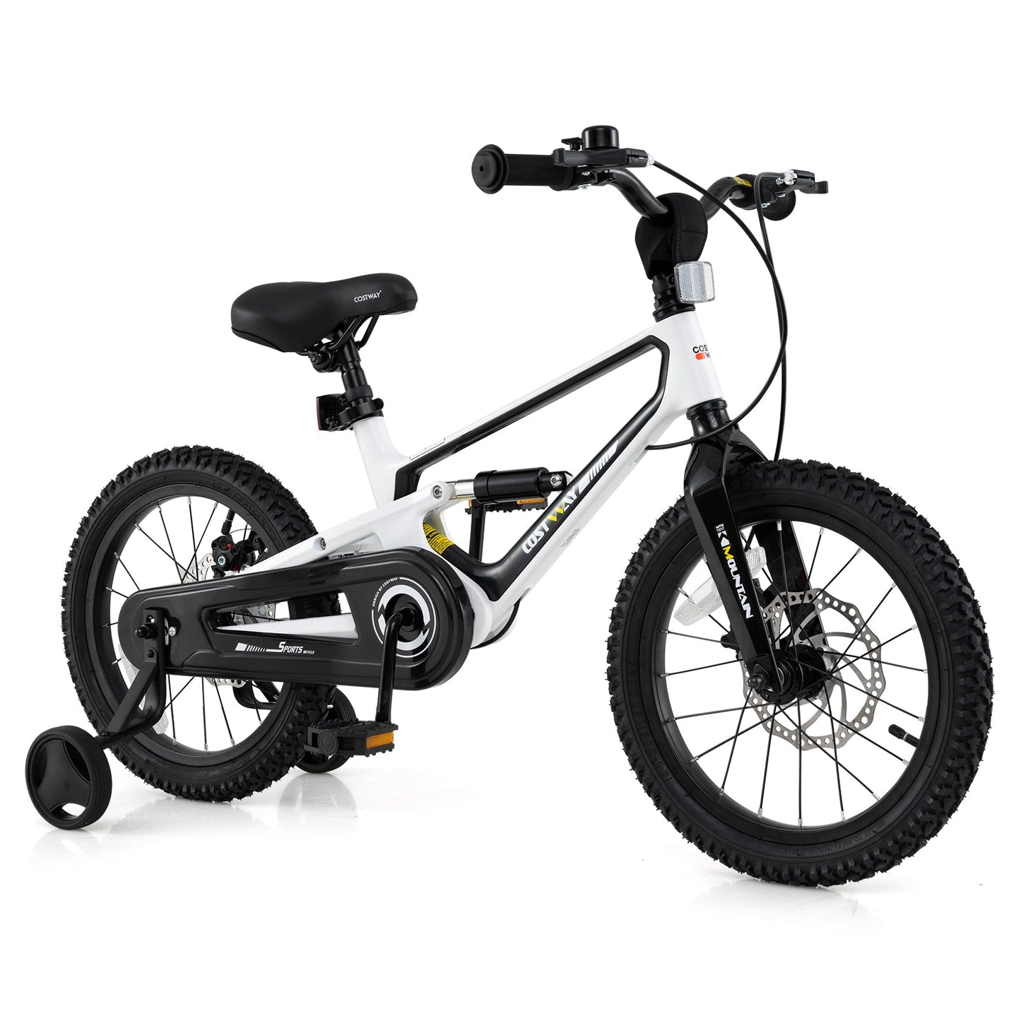 16 Inch Kids Bike Magnesium Alloy Bicycle Adjustable for Aged 4 to 7-16 inches