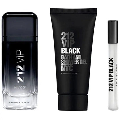 212 Vip Black By Carolina Herrera For Men 3Pcs Set EDP Spray
