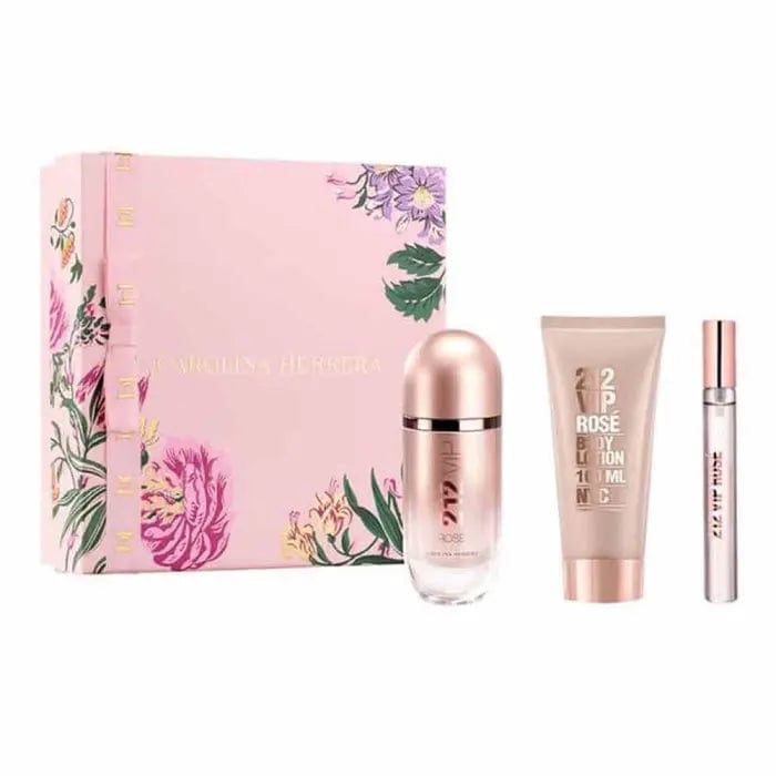 212 Vip Rose By Carolina Herrera For Women 3Pcs Set EDP Spray