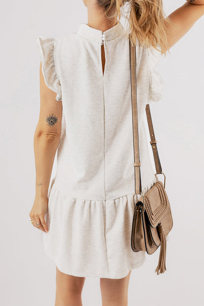 Baylor Flutter Sleeve Crew Neck Shift Dress