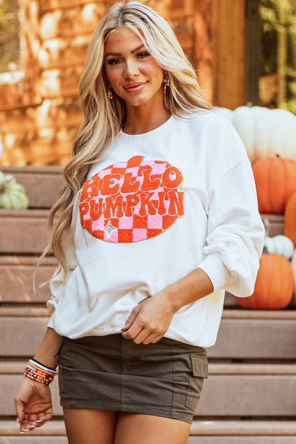 Blair Halloween Pumpkin Patched Pullover Sweatshirt