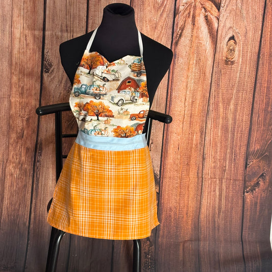 “Pumpkin Patch” Fall Print Tshirt Apron SET