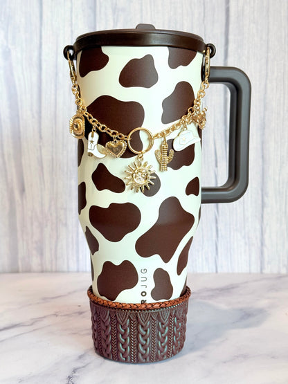 Sunset Cowgirl Deluxe Tumbler Charm Necklace