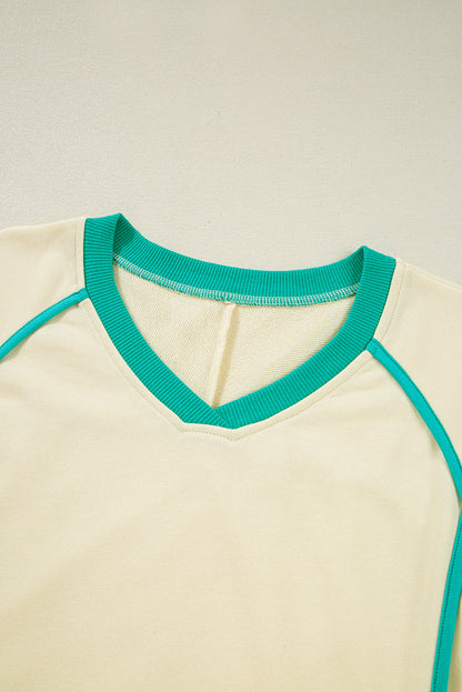 Wren Long Sleeve Pullover and Drawstring Shorts Outfit