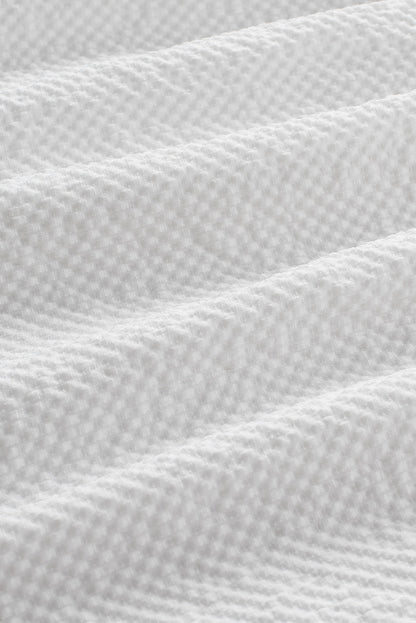 Eileen Ruffle Accent Flutter Sleeve Notch Neck Top