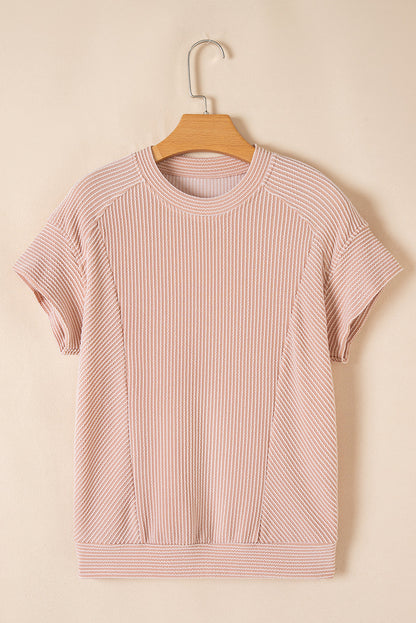 Leilany Corded Knit Short Sleeve Set