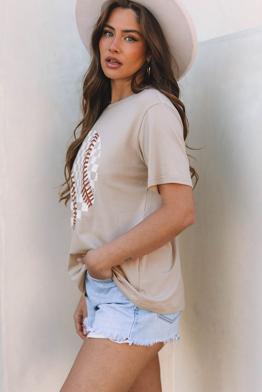 Checkered Baseball Graphic Tee