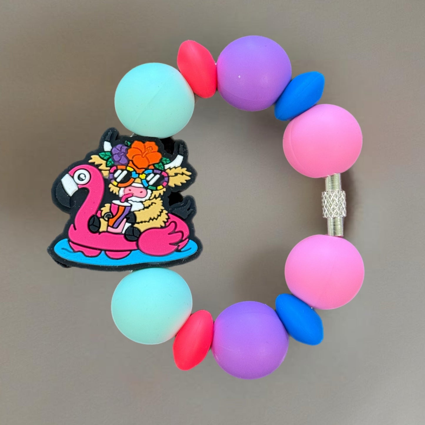 Tropi-cow Vibes Handle Bracelet - Tumbler Handle Charm