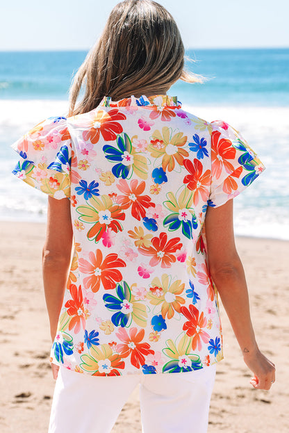 Chelsea Floral Bouquet Flutter Top