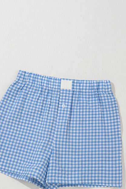 Gingham High Waist Shorts