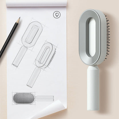 Self Cleaning Anti-Static Hairbrush