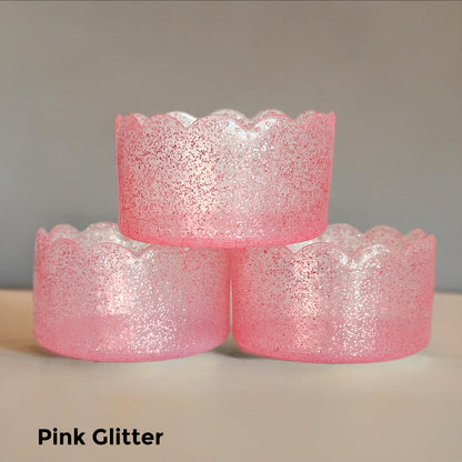 Pink Glitter Scalloped Tumbler Boot