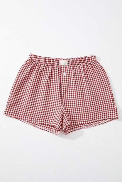 Gingham High Waist Shorts