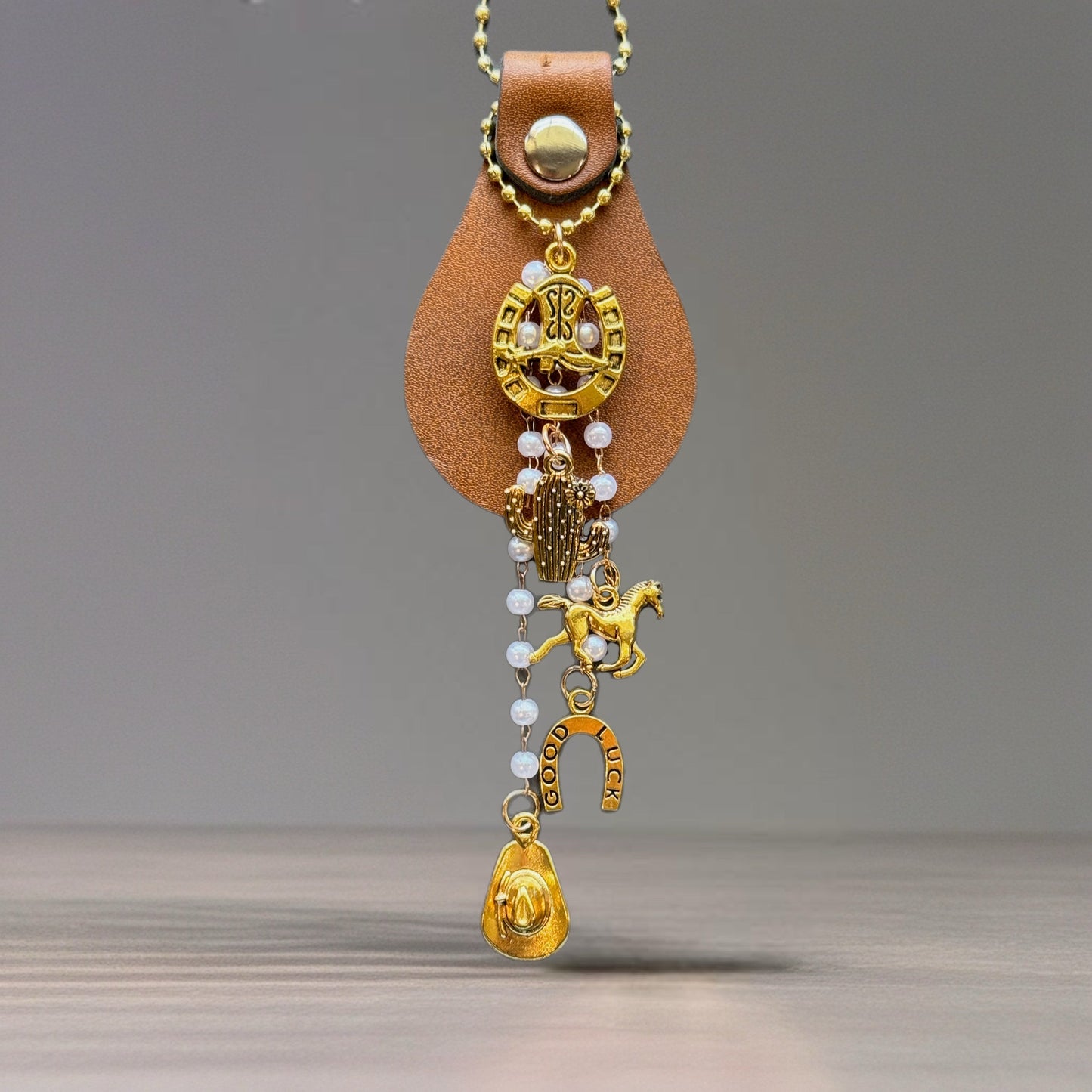 *Limited Edition*  Pearls & Ponies Charm - Tumbler Handle Charm