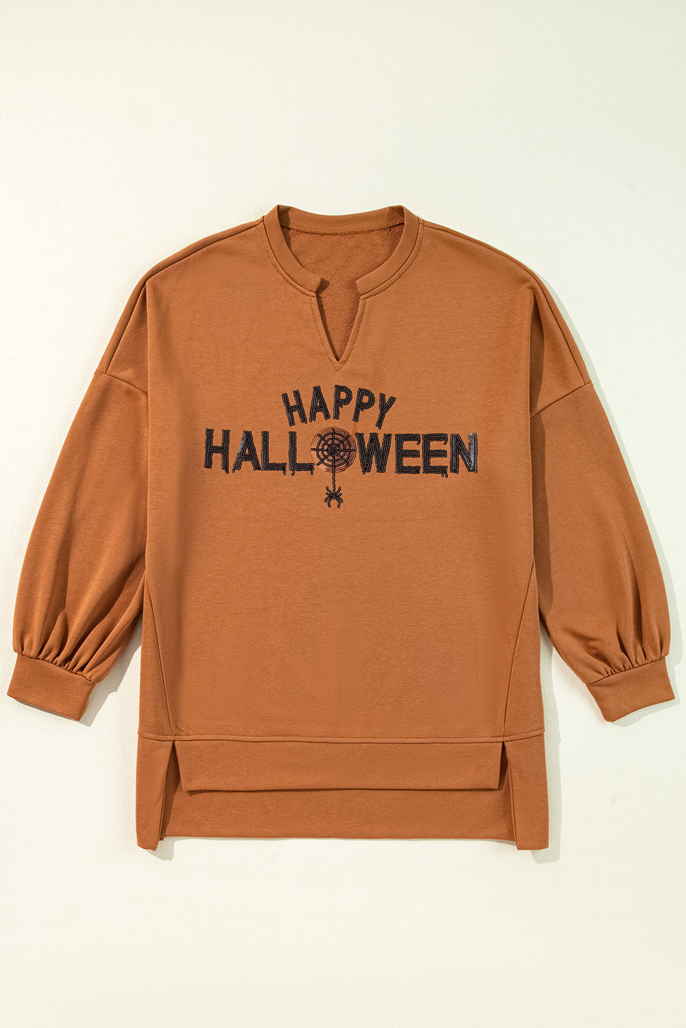 Sequin Happy Halloween Long Sleeve Top