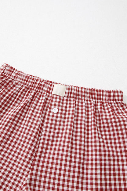 Gingham High Waist Shorts