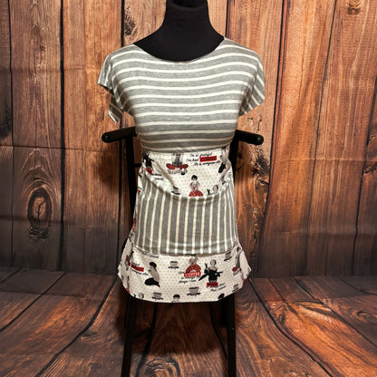 “But First… My Coffee” custom T shirt Apron SET