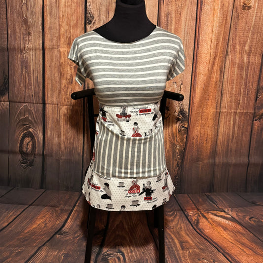 “But First… My Coffee” custom T shirt Apron SET
