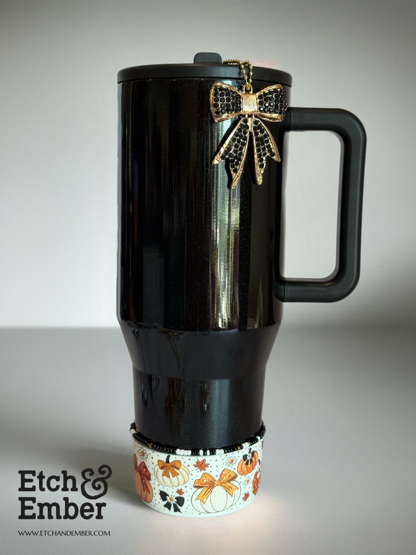 Bling Bow Deluxe Charm - Tumbler Handle Charm