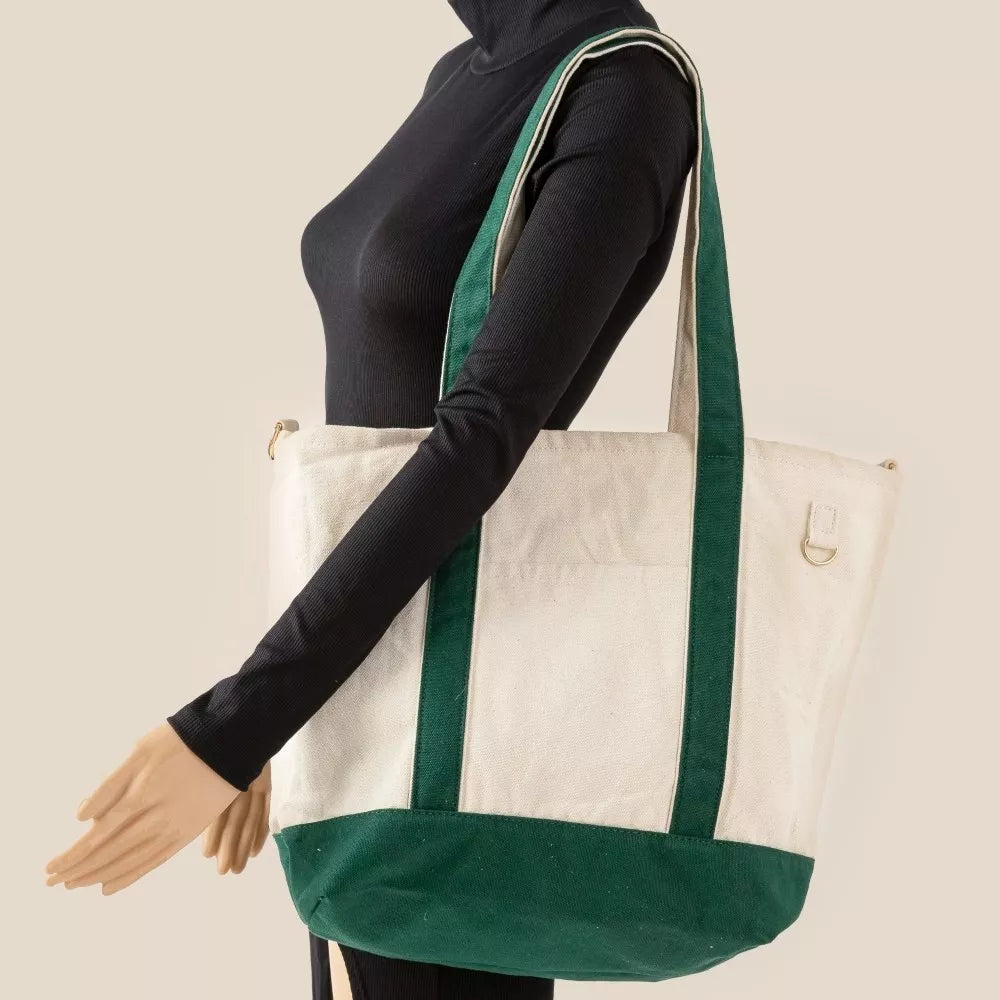 Green Trim Tote Bag
