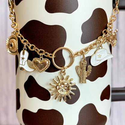 Sunset Cowgirl Deluxe Tumbler Charm Necklace
