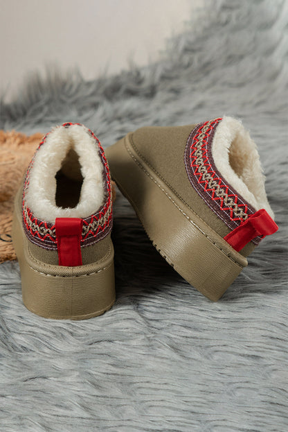 Jade Suede Plush Lined Snow Boots