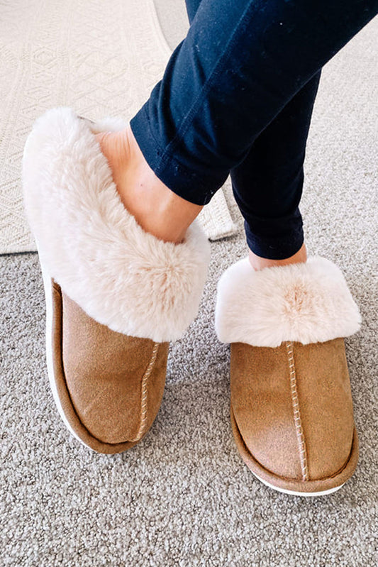 Molly Plush Suede Winter Home Slippers
