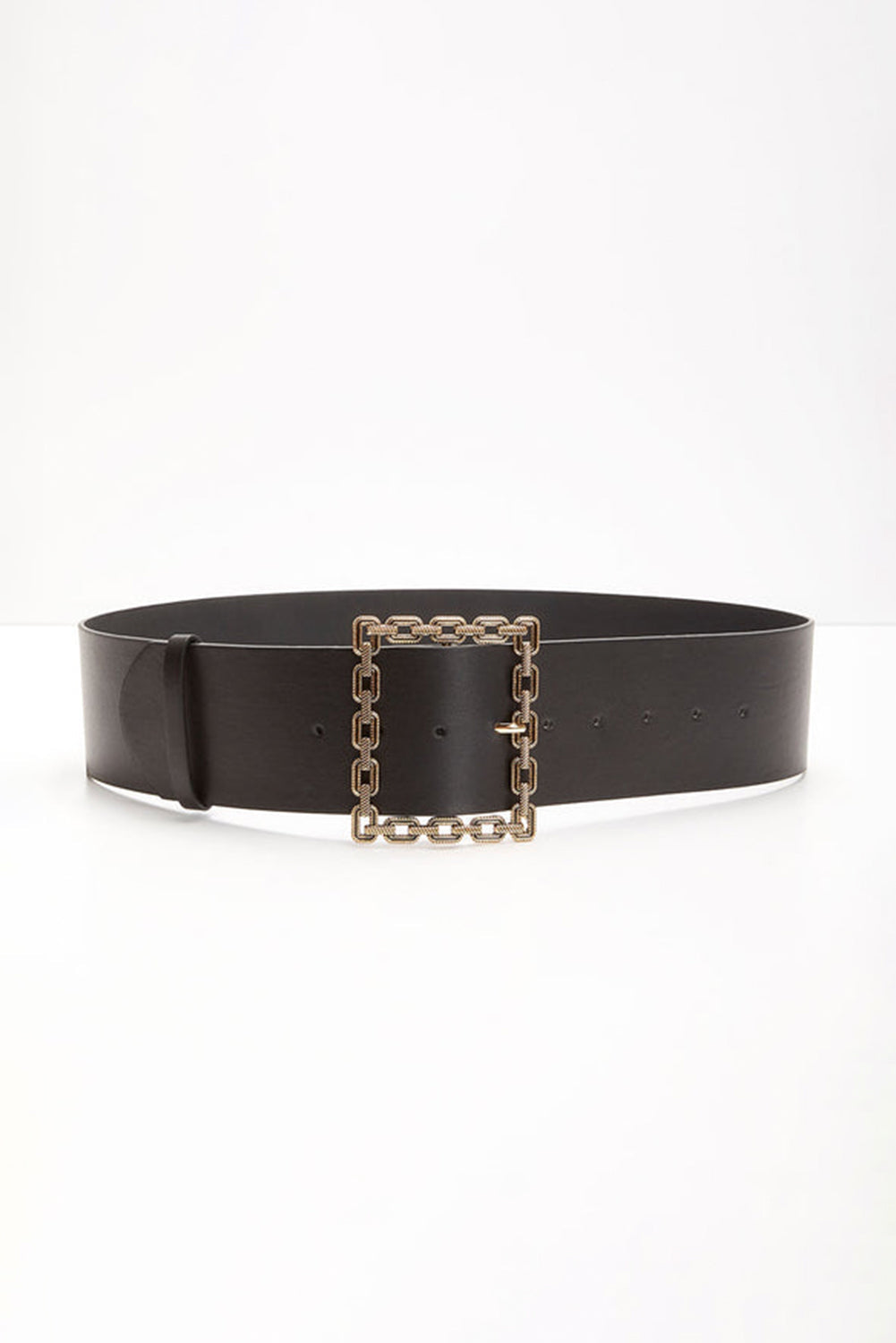 Black Square Buckle Belt