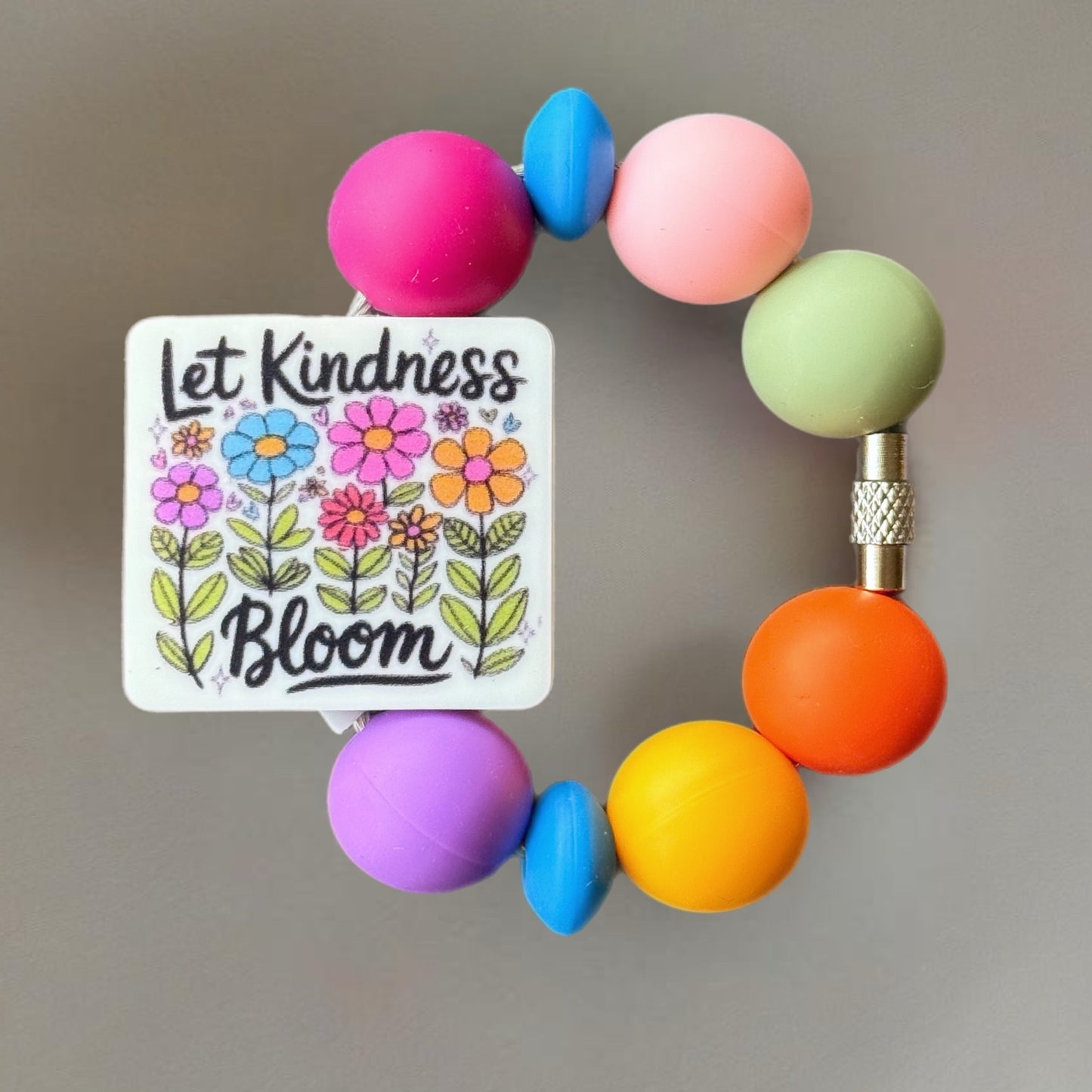 Let Kindness Bloom Handle Bracelet - Tumbler Handle Charm