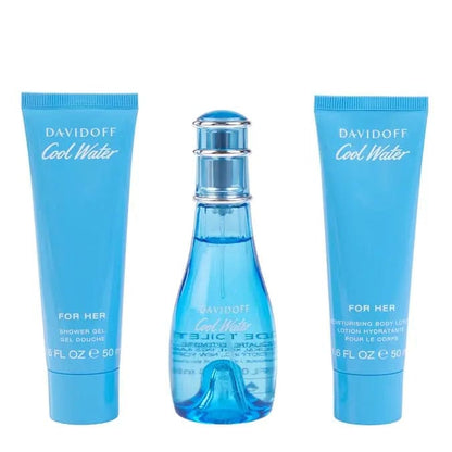 Cool Water By Davidoff For Women 3Pcs Set EDT Spray