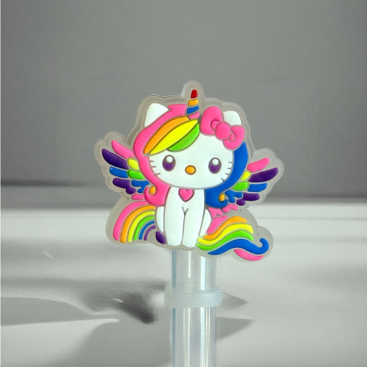 LED Light Up Unicorn Straw Topper