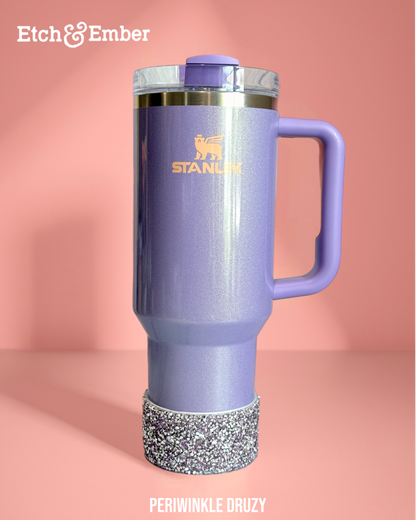Periwinkle Druzy BLING Tumbler Boot -fits 40oz New!