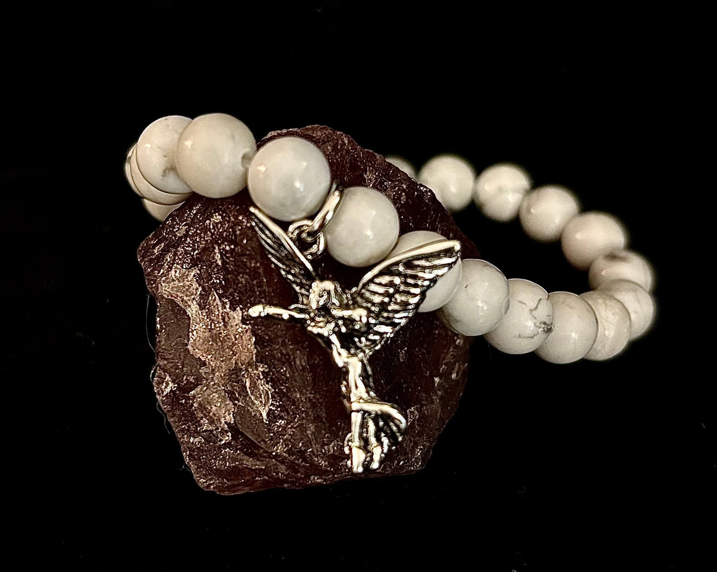 7 Wonders Natural Stone Charm Bracelet Collection | 8mm Healing Gemstone Beads with Silver Charms (Small–Medium Wrists)