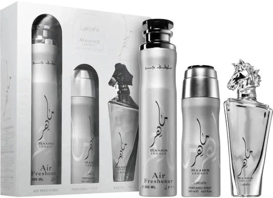 Maahir Legacy By Lattafa For Men 3Pcs Set EDP Spray
