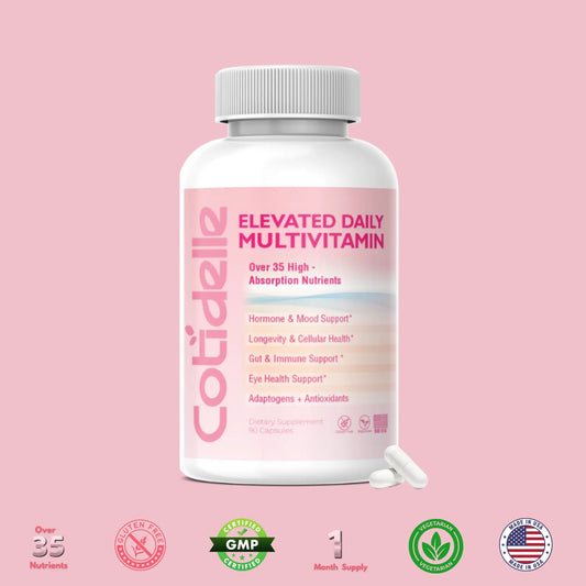 Elevated Daily Multivitamin for Women with Hormonal Balance, Immune Support, Longevity, Wellness, Eye Health and Detox