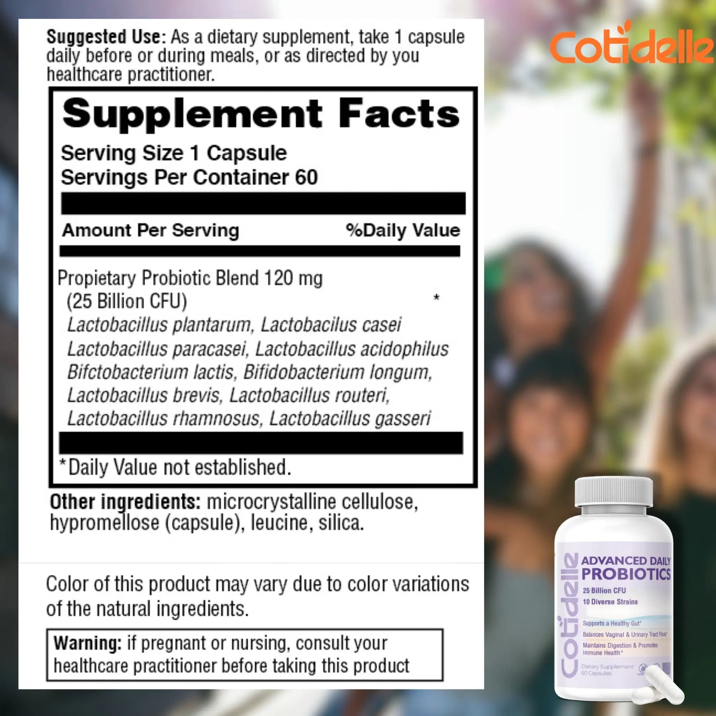 Advanced Women’s Probiotic for Gut Health, Vaginal Microbiome, UTI & Immunity Support