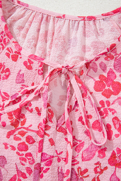 Adalyn Floral Puff Sleeve Lightweight Blouse