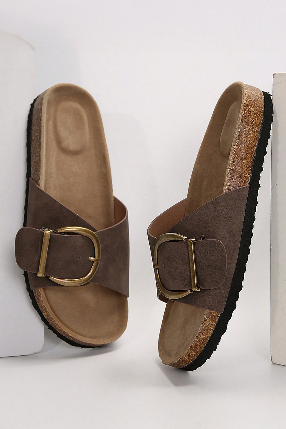 Tilly Buckle Thick Sole Slippers