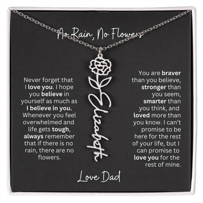 Beautiful Necklace Gift for Daughter From Dad - 'Never Forget That I Love You