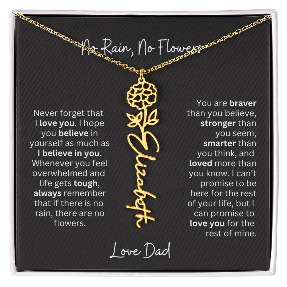 Beautiful Necklace Gift for Daughter From Dad - 'Never Forget That I Love You