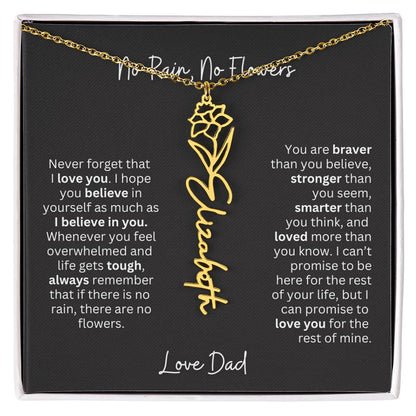 Beautiful Necklace Gift for Daughter From Dad - 'Never Forget That I Love You