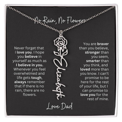 Beautiful Necklace Gift for Daughter From Dad - 'Never Forget That I Love You