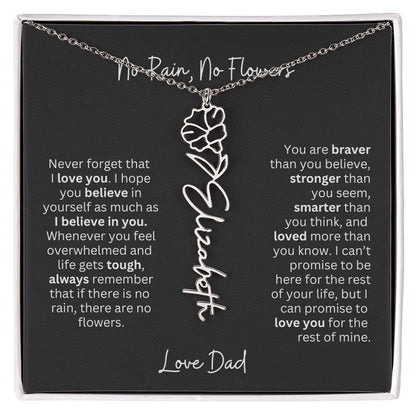 Beautiful Necklace Gift for Daughter From Dad - 'Never Forget That I Love You